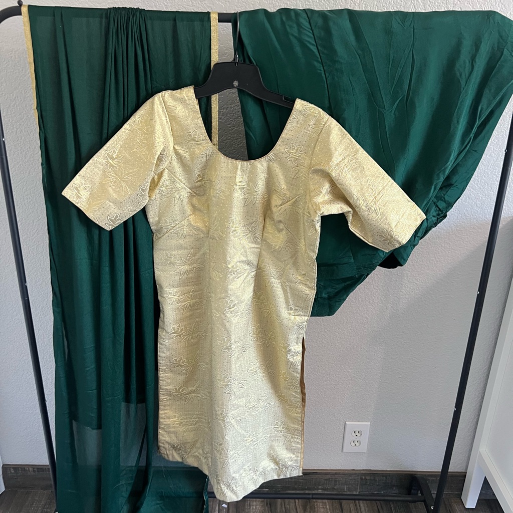 Gold And Green Traditional Outfit